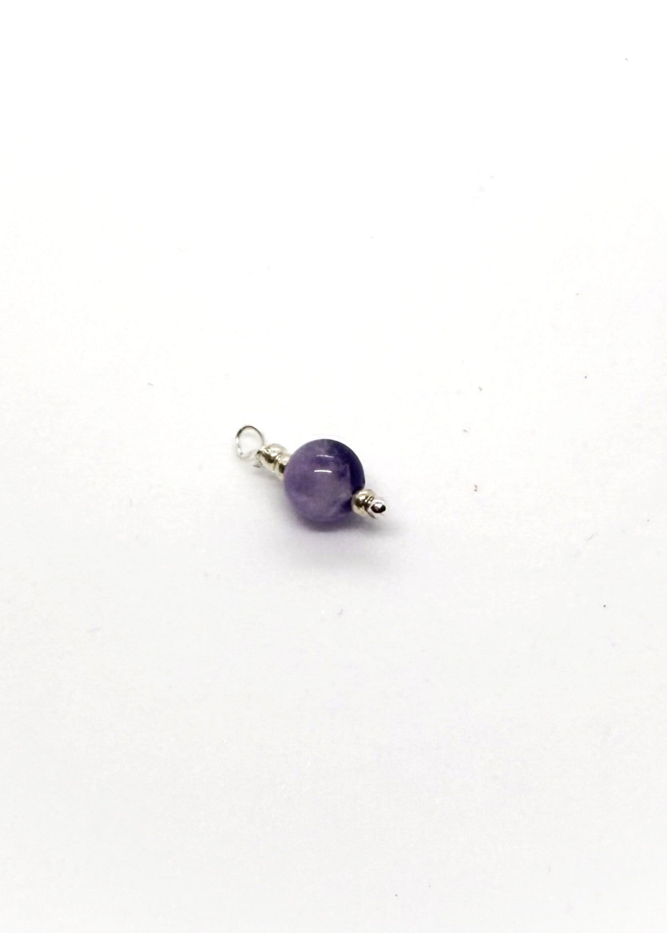 Amethyst stone bead charm