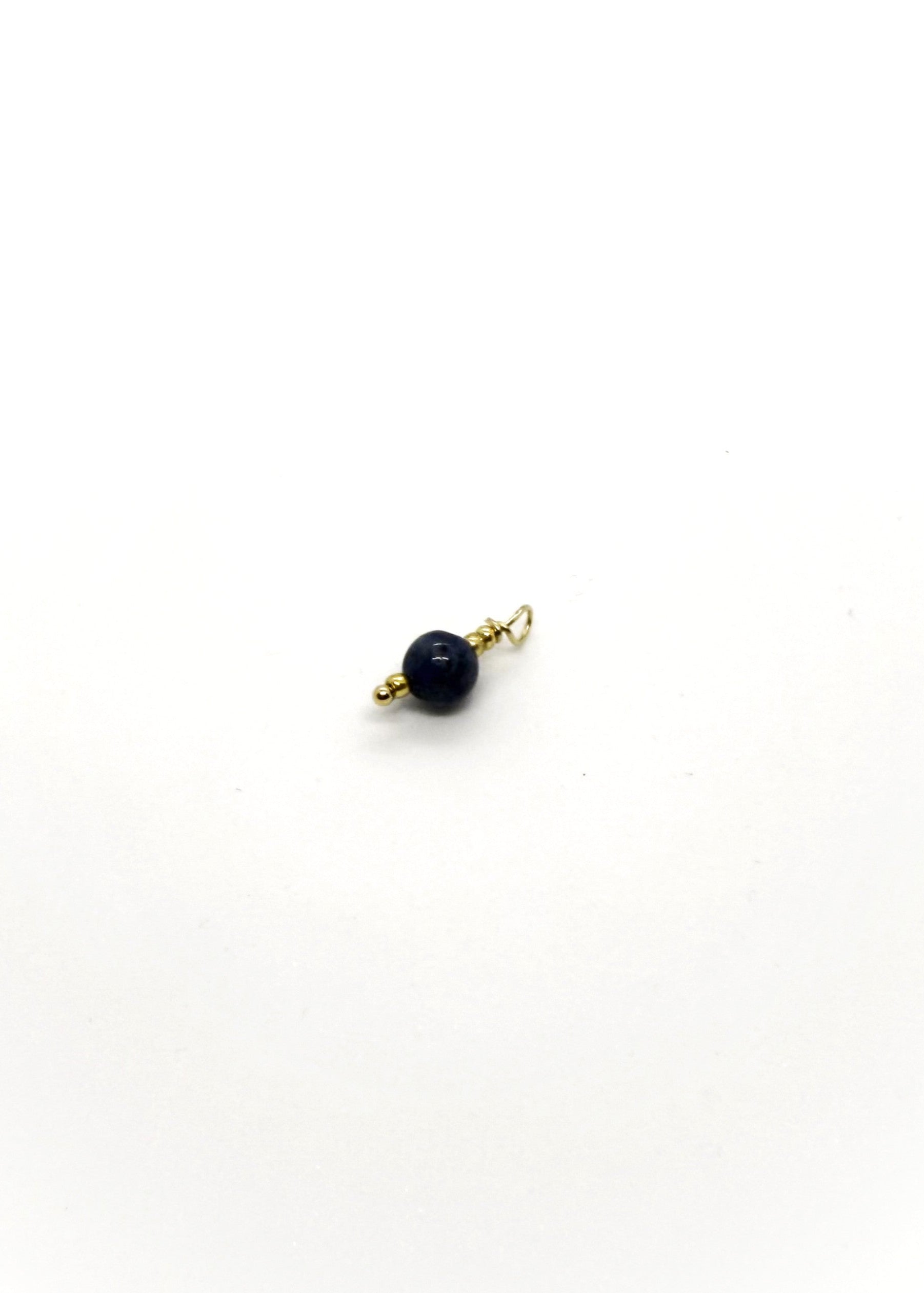 Blue aventurine stone bead charm