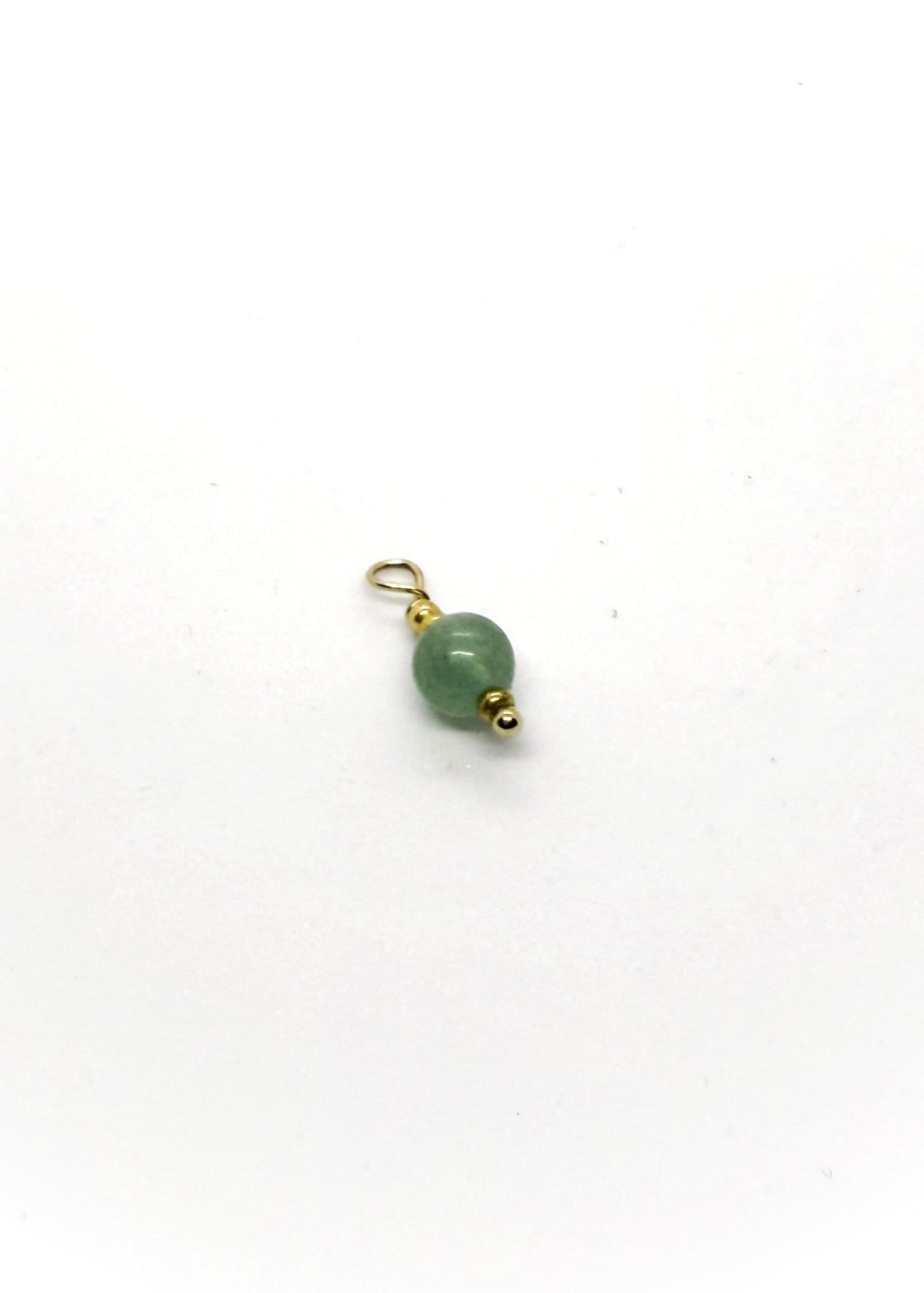 Green Aventurine stone bead charm