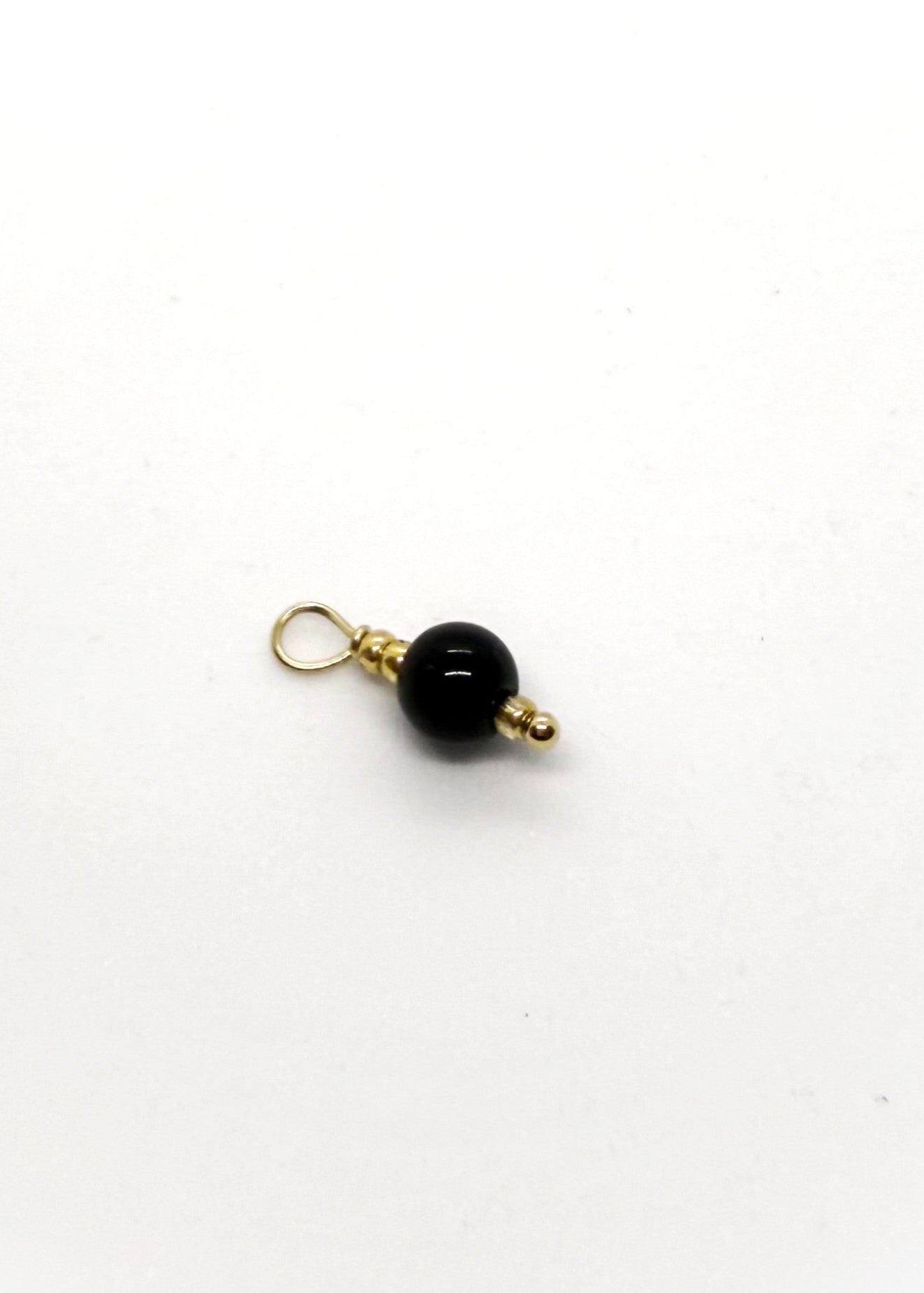 Onyx stone bead charm