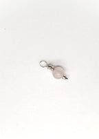 Rose Quartz stone bead charm