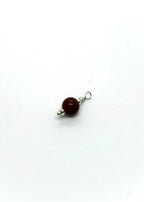 Red Agate stone bead charm
